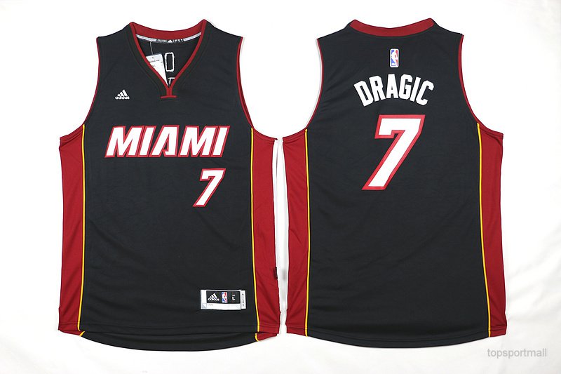 Miami Heat 7 Goran Dragic basketball Jerseys color black