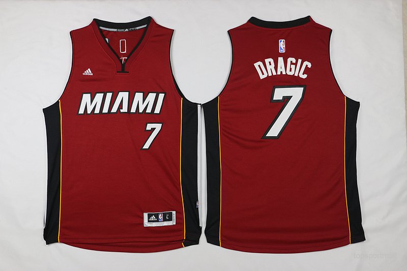 Miami Heat 7 Goran Dragic basketball Jerseys color red