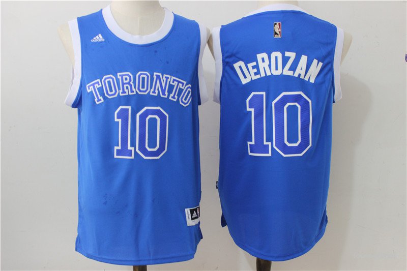 Toronto Raptors 10 DeMar DeRozan basketball Jerseys color blue