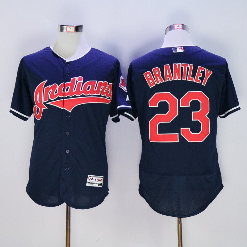 Cleveland Indians 23 Michael Brantley basketball Jerseys color black 1