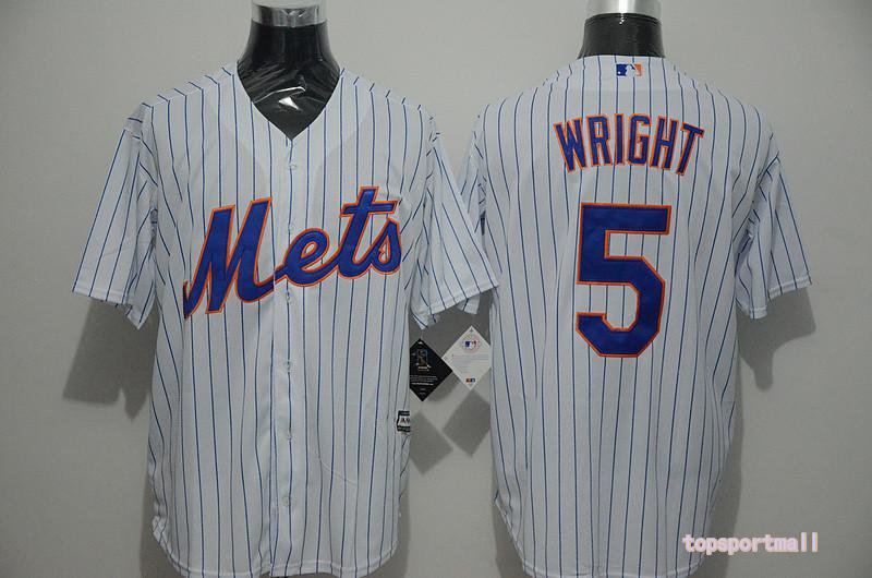 New York Mets 5 David Wright basketball Jerseys color white 1