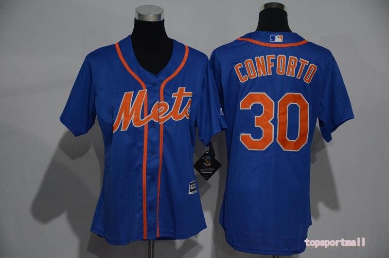 New York Mets 30 Michael Conforto basketball Jerseys color blue 1