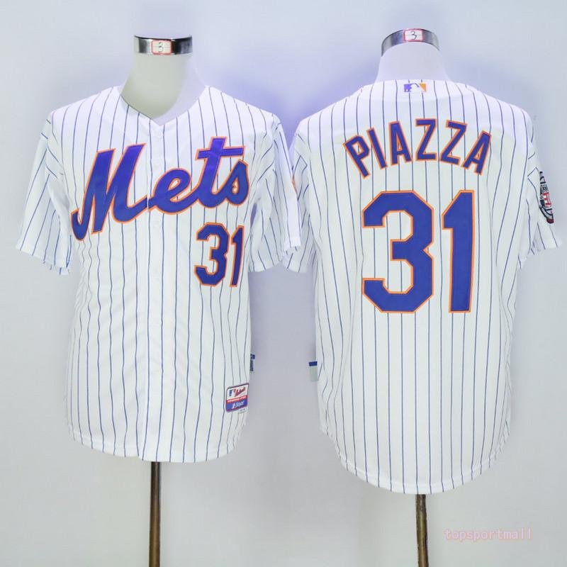New York Mets 31 Mike Piazza basketball Jerseys color white 2