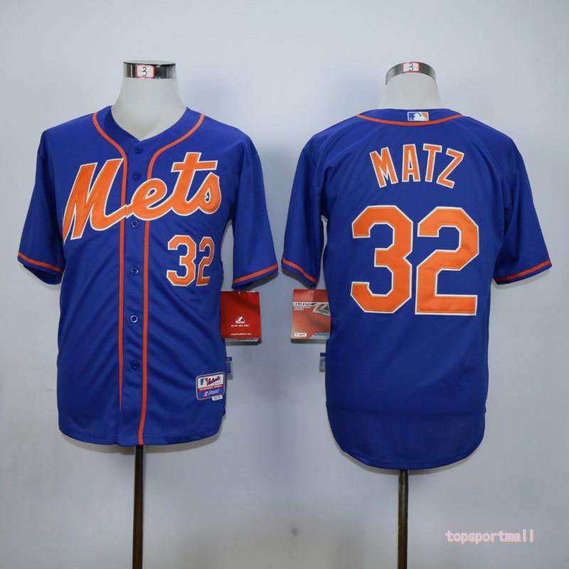 New York Mets 32 Steven Matz basketball Jerseys color blue 2