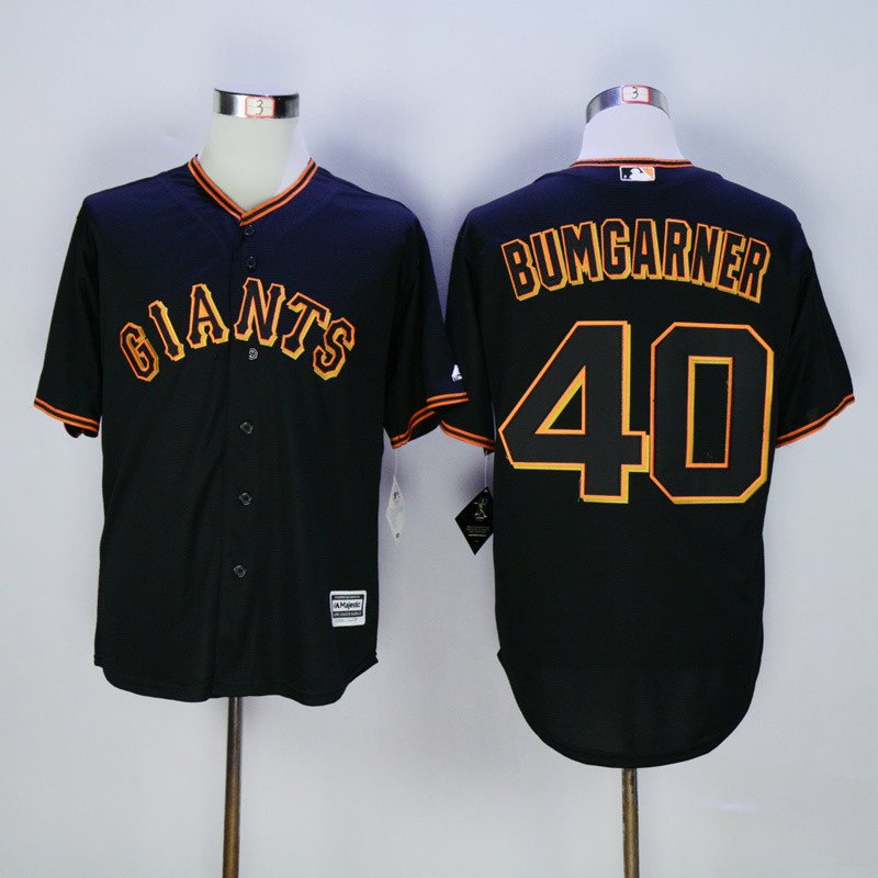 San Francisco Giants 40 Madison Bumgarner basketball Jerseys color black 2