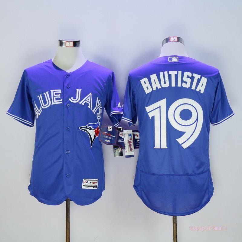 Toronto Blue Jays 19 José Bautista basketball Jerseys color blue 2