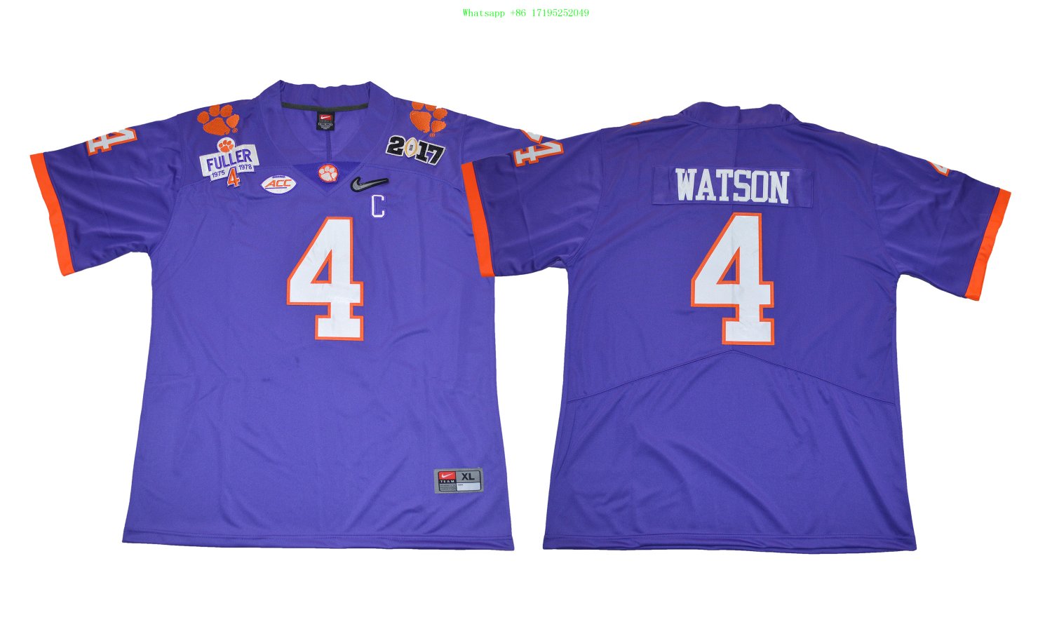 Clemson Tigers 4 Deshaun Watson basketball Jerseys color blue