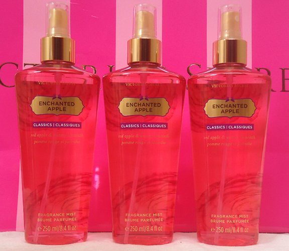 Victoria Secret Enchanted Apple Limited Edition body mist spray LOT 3