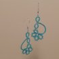 turquoise tatted lace earrings