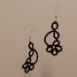 black tatted lace earrings
