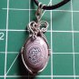 fordite wrapped in sterling silver