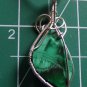 malachite wrapped in sterling silver