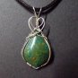 chrysocolla wrapped in sterling silver