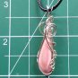pink opalite wrapped in sterling silver