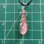 pink opalite wrapped in sterling silver