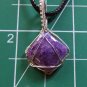 charoite square wrapped in sterling silver
