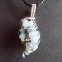 grape agate wrapped in sterling silver