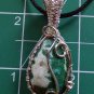 chrysocolla wrapped in sterling silver