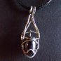 garnet wrapped in sterling silver