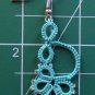 turquoise tatted lace earrings