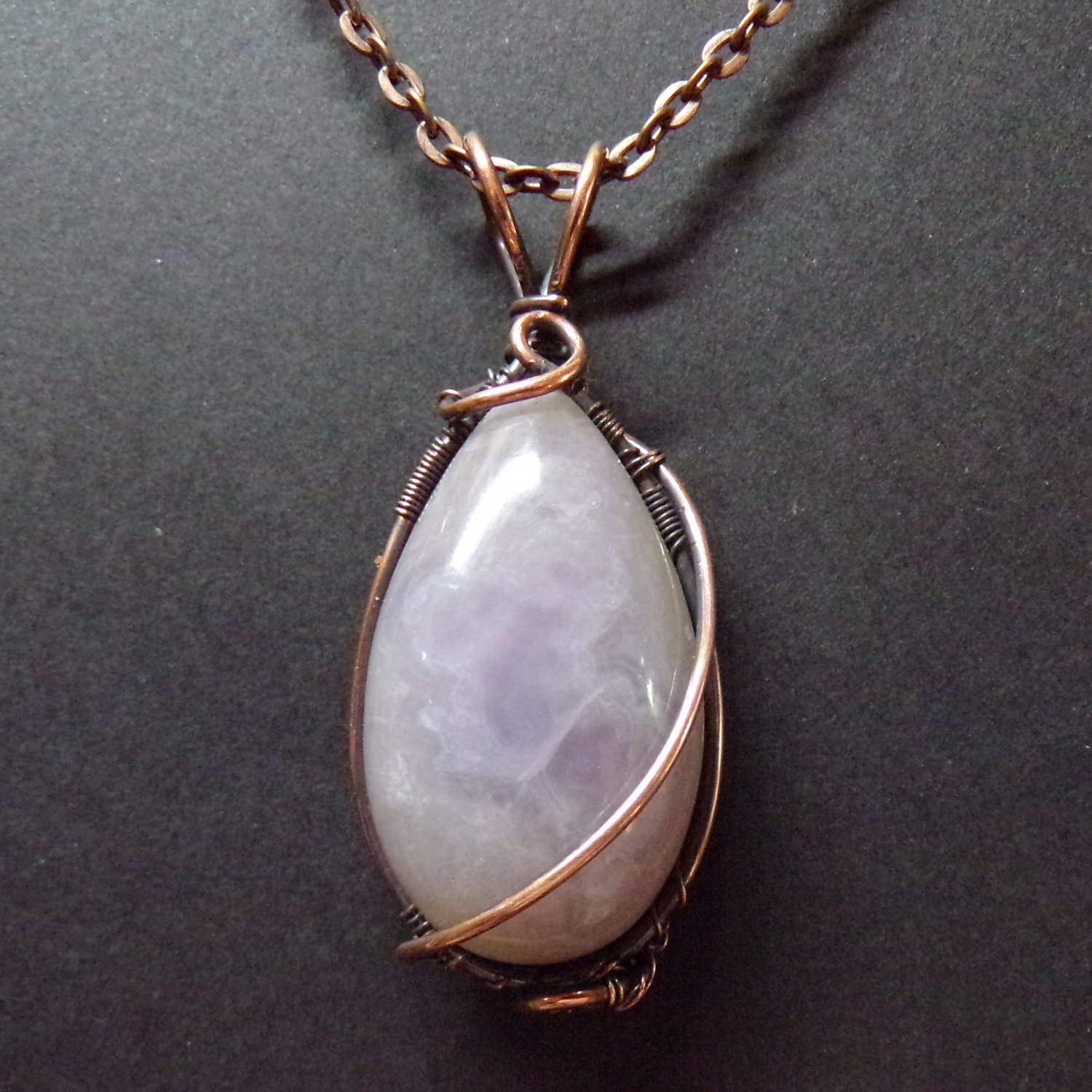 Royal Aztec Agate wrapped in Copper