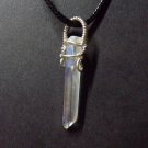 titanium crystal pendant wrapped in silver
