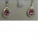 Pink Sapphire and Diamond Earrings