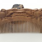 Handmade Half Moon Shaped Green Sandalwood Beard & Hair Comb