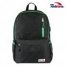 Black Man Solar Outdoor Travel Hiking Backpack with USB Charge Port
