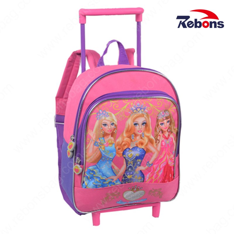 Multifunctional Utility Lightweight Pattern Dual-Use Trolley Luggage Shool Bag