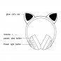 Wireless Bluetooth Cat Ear Headphones Seven kinds LED light Flashing ios android