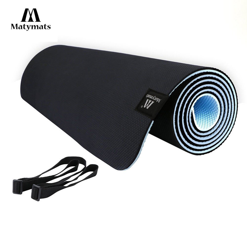 Pro Yoga Mat High Density Non Slip 100% TPE Pilates Workout Mats with exercise