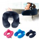 U shape Pillows Inflatable Neck Pillow Sleep Textiles Comfortable Form Cushion