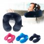 U shape Pillows Inflatable Neck Pillow Sleep Textiles Comfortable Form Cushion