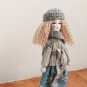 Handmade Art Doll, Fabric Doll, Miniature Textile Doll, Tiny Cloth Doll, Ooak Doll
