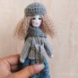 Handmade Art Doll, Fabric Doll, Miniature Textile Doll, Tiny Cloth Doll, Ooak Doll
