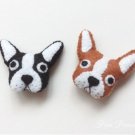 Felt Dog Boston Terrier Brooch, Dog Felt Brooch, Felt Animal, Felt Dog Brooch Pin, Handmade Jewelry