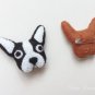 Felt Dog Boston Terrier Brooch, Dog Felt Brooch, Felt Animal, Felt Dog Brooch Pin, Handmade Jewelry