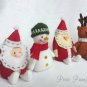 Handmade Felt Santa Ornament, Felt Christmas Ornament, Santa Claus Decoration, Interior Doll