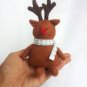 Handmade Felt Reindeer, Christmas Plush Ornament, Felt Stuffed Soft Sculpture - Rudolph The Reindeer