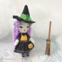 Miniature Halloween Doll, Tiny Halloween Witch With Broom, Plush Doll, Little Witch, Halloween Gift