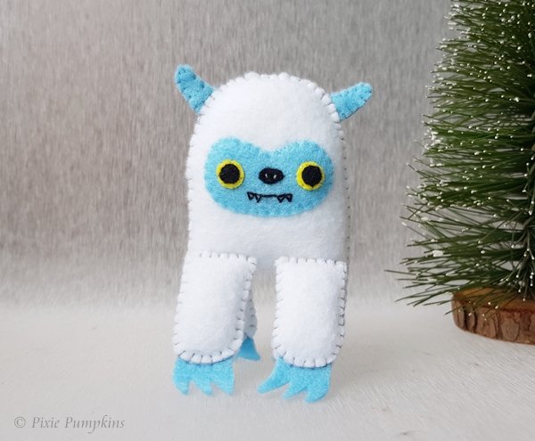 Yeti Stuffed Toy, Yeti Cryptid Stuff Plush, Abominable Snowman, Kawaii Doll, Monster Stuffed Animal