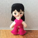 Selena Quintanilla Doll, Tiny Selena Stubby, Bidi Bidi Bom Bom, Handmade Felt Mini Plush/Ornament