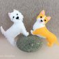 Felt Corgi Dog Plush, Christmas Ornament Decor, Holiday Dog Decoration, Gift For Dog Lover