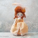 Tiny Marie Antoinette Couture Doll, 10 cm Miniature Marie, Petite Boudoir Rococo Doll