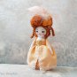 Tiny Marie Antoinette Couture Doll, 10 cm Miniature Marie, Petite Boudoir Rococo Doll
