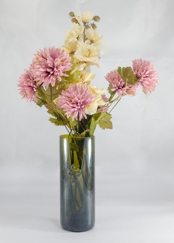 Succulent Planter / Flower vase made from wine bottle set of 2