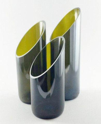 Succulent Planter / Flower vase made from wine bottle set of 4