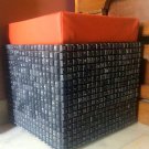 Ottoman / Bench hand crafted using up-cycled Pallet Wood & Computer keyboard keys