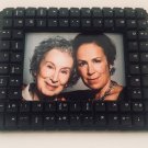 Hand crafted Picture Frame/ Photo Stand Made with recycled wood & computer keyboard keys